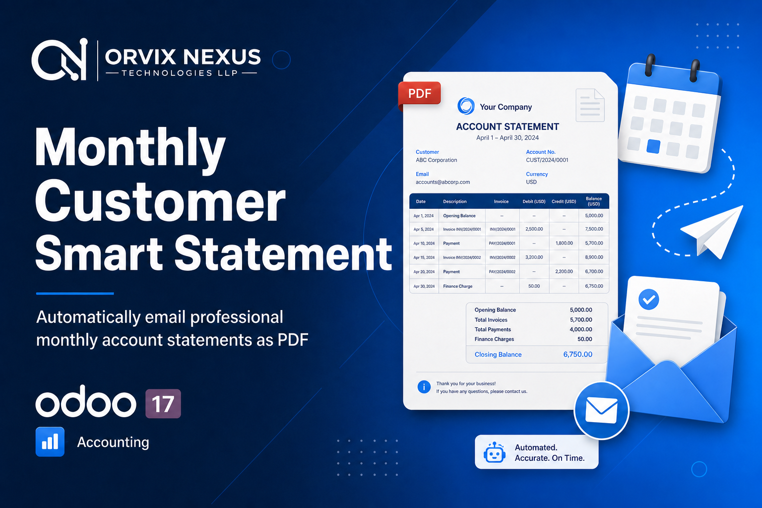 Monthly Customer Smart Statement for Odoo 17